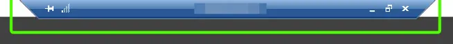 The Remote Desktop status bar, located at the top of the screen.